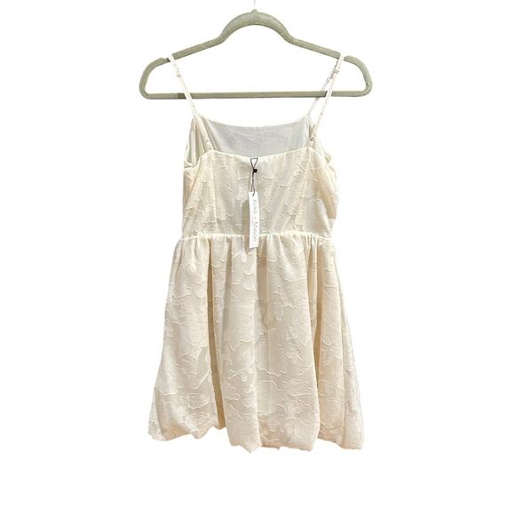 Koko + Mason Minidress Ivory Floral Jacquard Bubble Hem NWT $120 Size XS 0 - Picture 5 of 12
